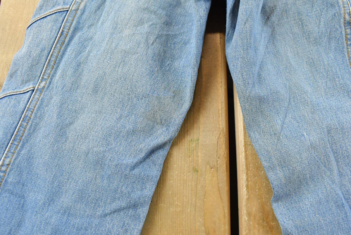 Vintage 1970s Bell Bottom Baggy Denim Jeans Men's 33 x 30 from propervintagecanada