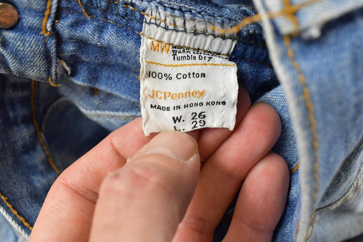 Vintage 1970s Bell Bottom Baggy Denim Jeans Men's 33 x 30 from propervintagecanada