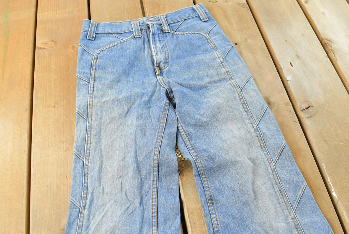 Vintage 1970s Bell Bottom Baggy Denim Jeans Men's 33 x 30 from propervintagecanada