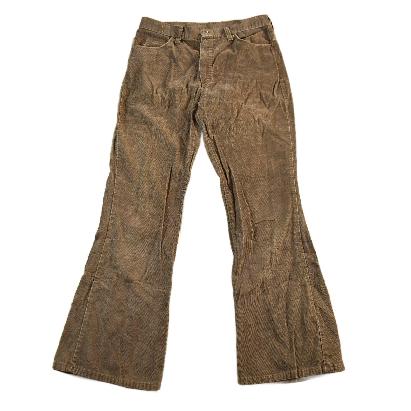 Vintage 1970s Bell Bottom Corduroy Flare Pants Men's 32 x 31 from propervintagecanada