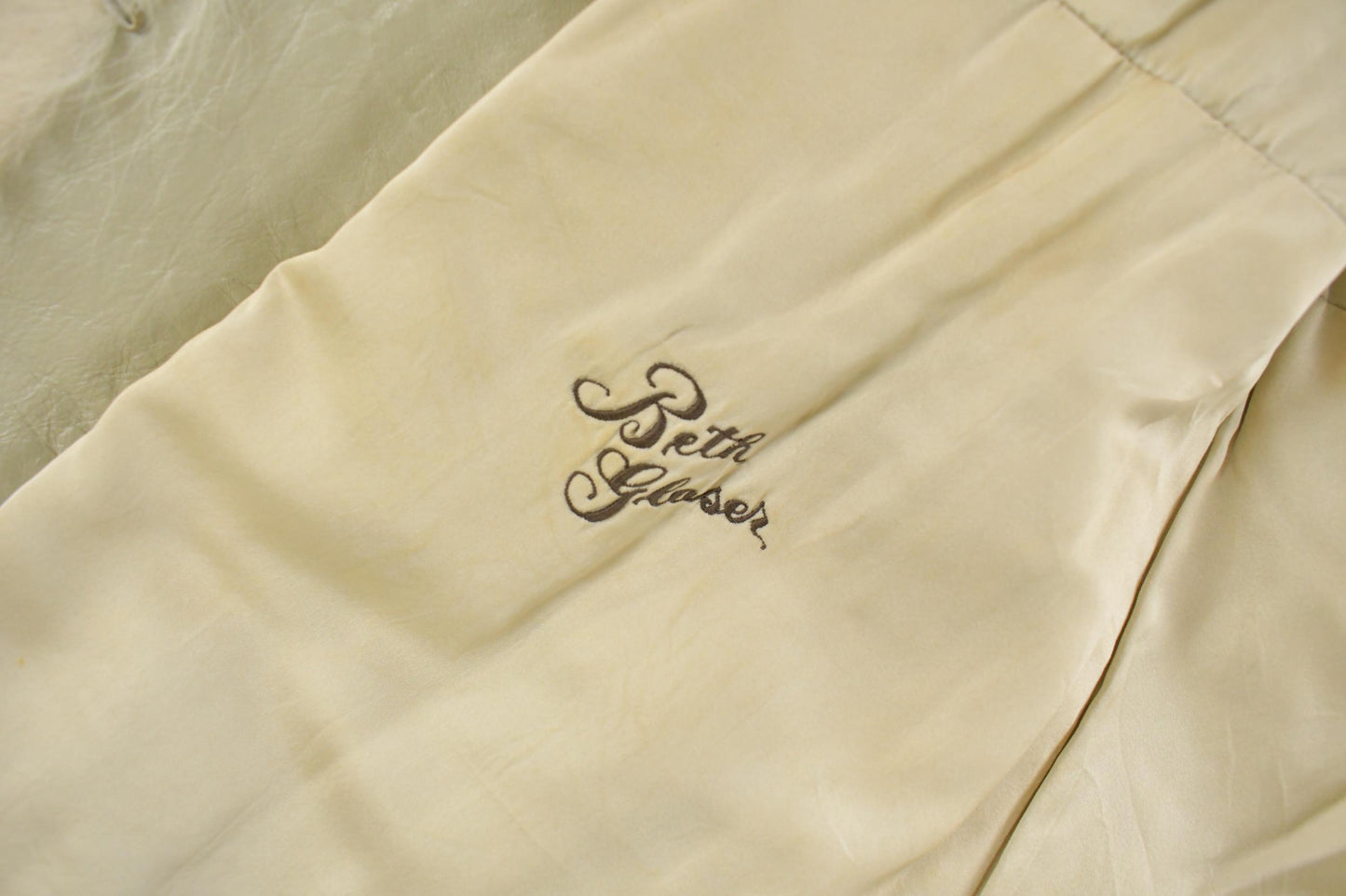 Vintage 1970s Beth Glaser Embroidered Full Length White Fox Fur Coat Women's Large from propervintagecanada