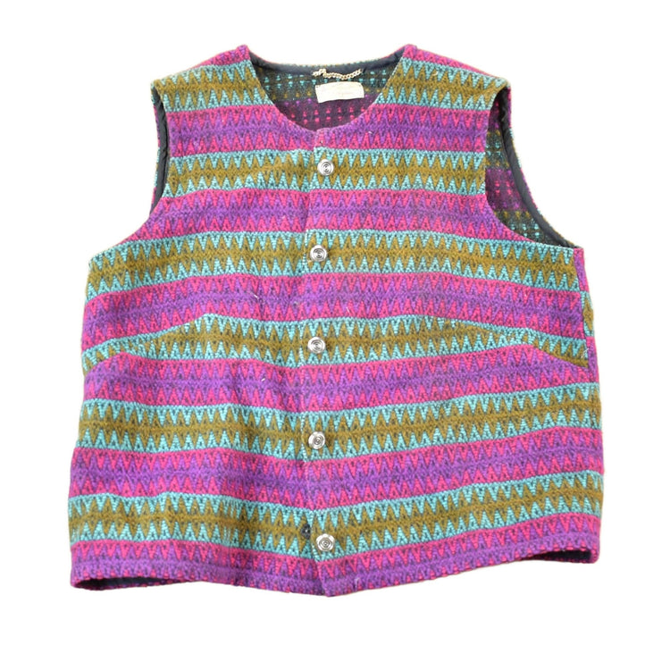Vintage 1970s Betty Johnson Button Up Knit Sweater Vest Womens Large from propervintagecanada