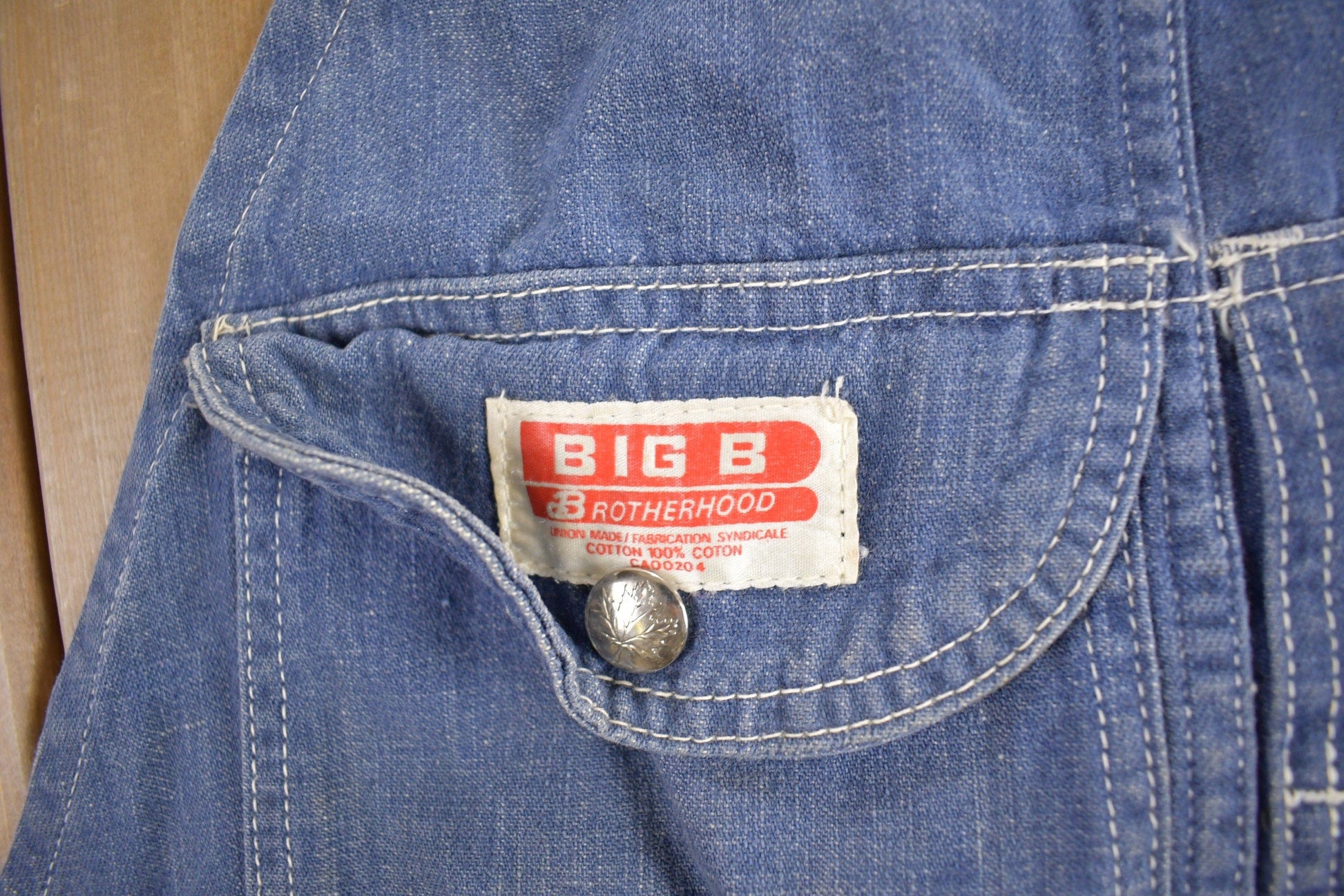Vintage 1970s Big B Brotherhood Denim Overalls Men's M from propervintagecanada