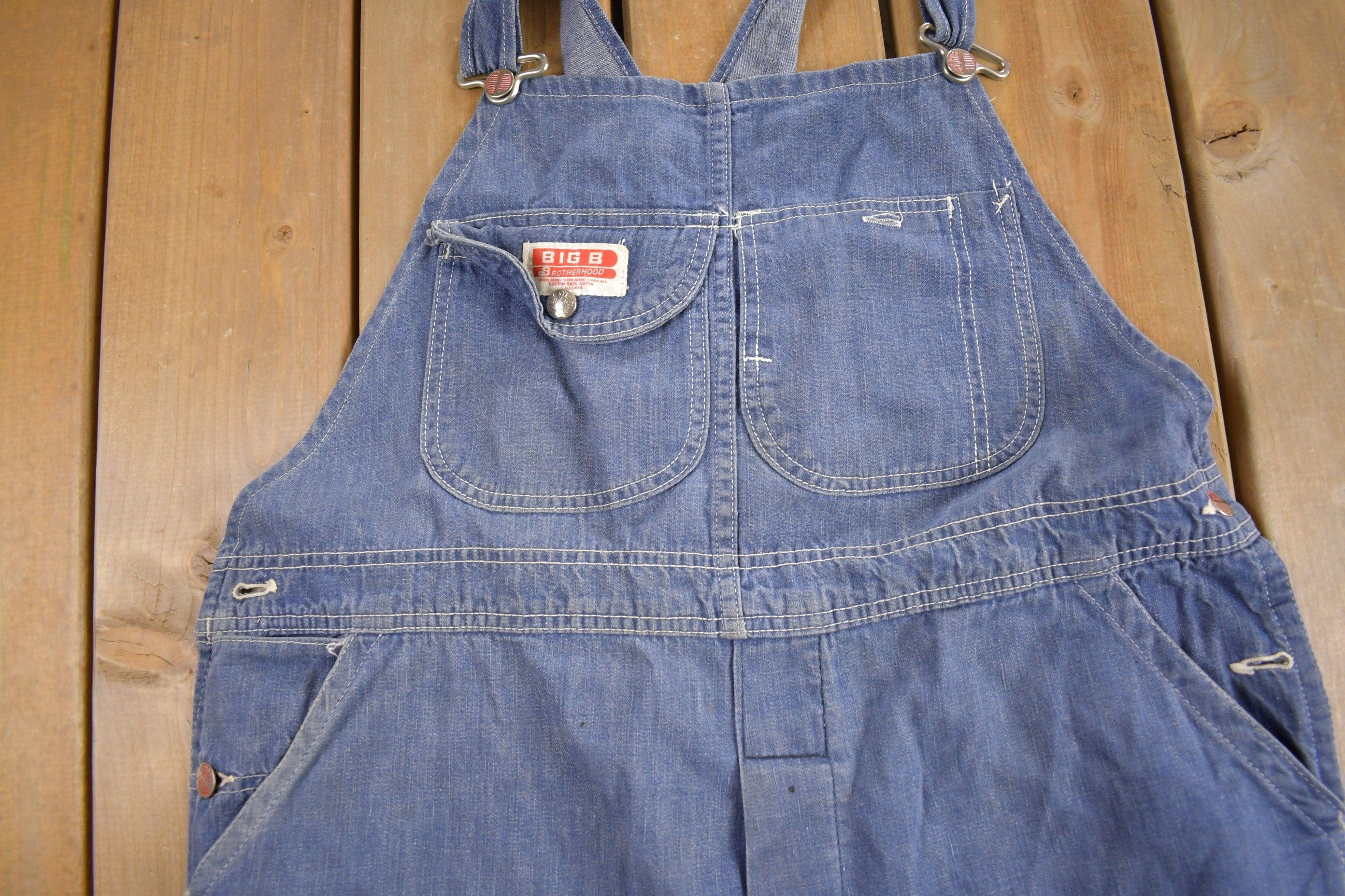 Vintage 1970s Big B Brotherhood Denim Overalls Men's M | Proper