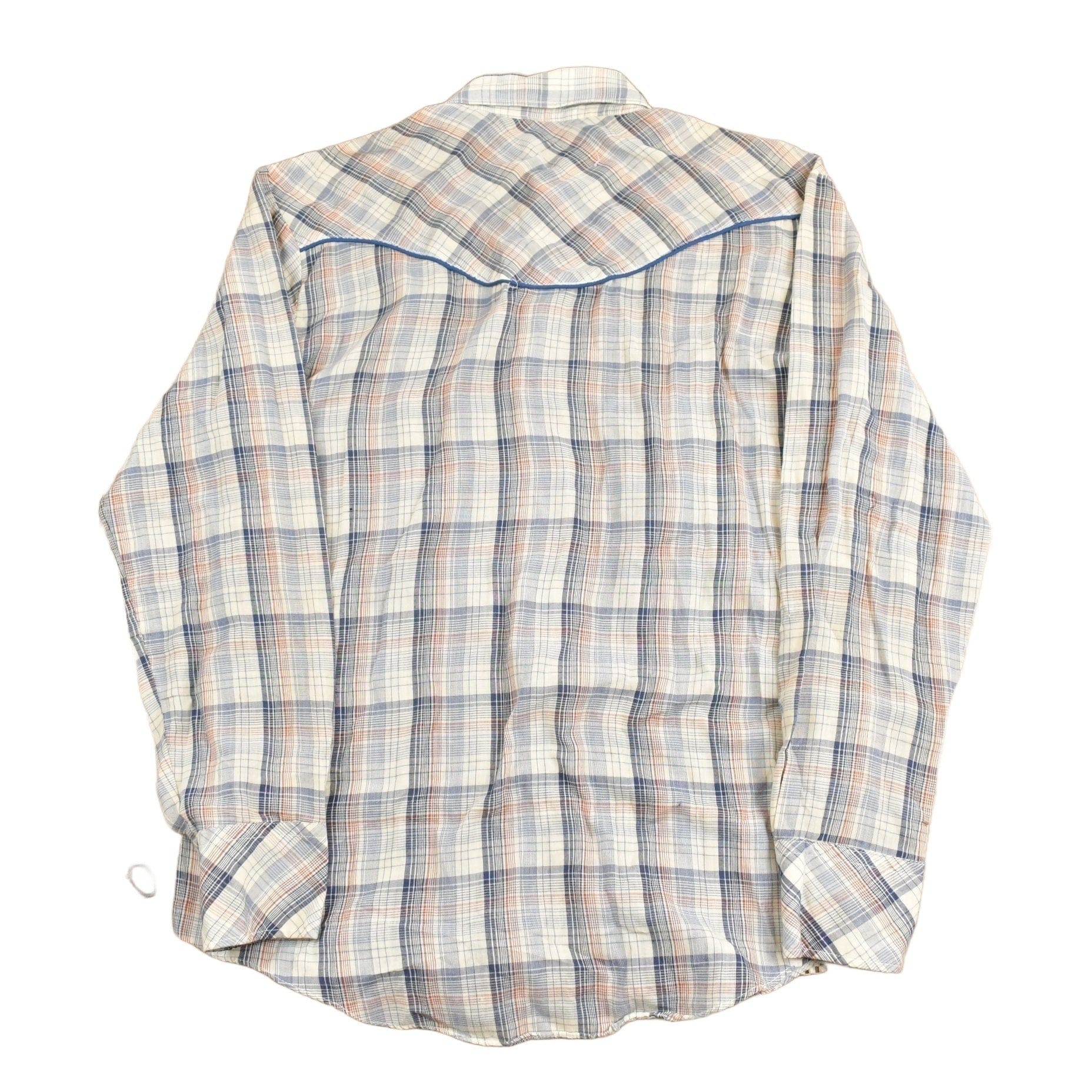Vintage 1970s BJ - R Southwestern Plaid Button Up Shirt Men's Large from propervintagecanada