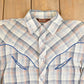 Vintage 1970s BJ - R Southwestern Plaid Button Up Shirt Men's Large from propervintagecanada