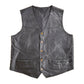 Vintage 1970s Black Leather Vest Men's Medium from propervintagecanada