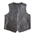 Vintage 1970s Black Leather Vest Men&