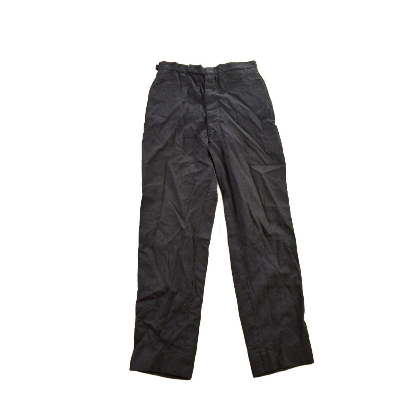 Vintage 1970s Black Wool Trousers Size 26x27 from propervintagecanada