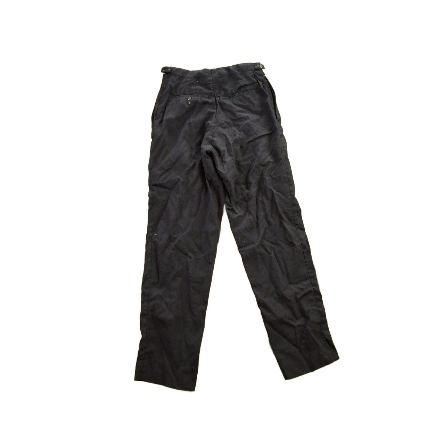 Vintage 1970s Black Wool Trousers Size 26x27 from propervintagecanada