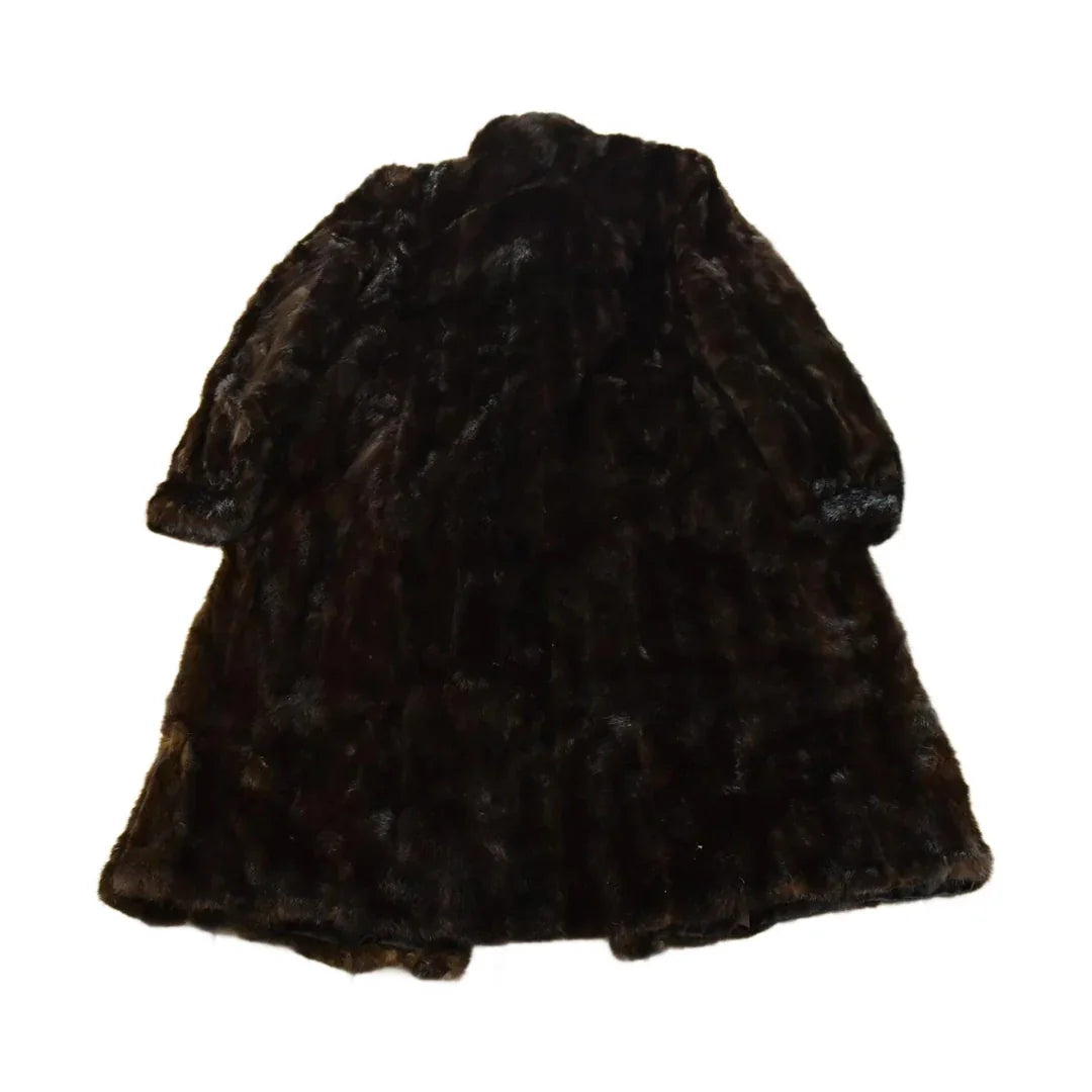 Vintage 1970s Blackglama Full Length Black Mink Fur Coat Adult M Men's Medium from propervintagecanada