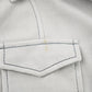 Vintage 1970s Blank Grey Button Up Shirt Men's S from propervintagecanada