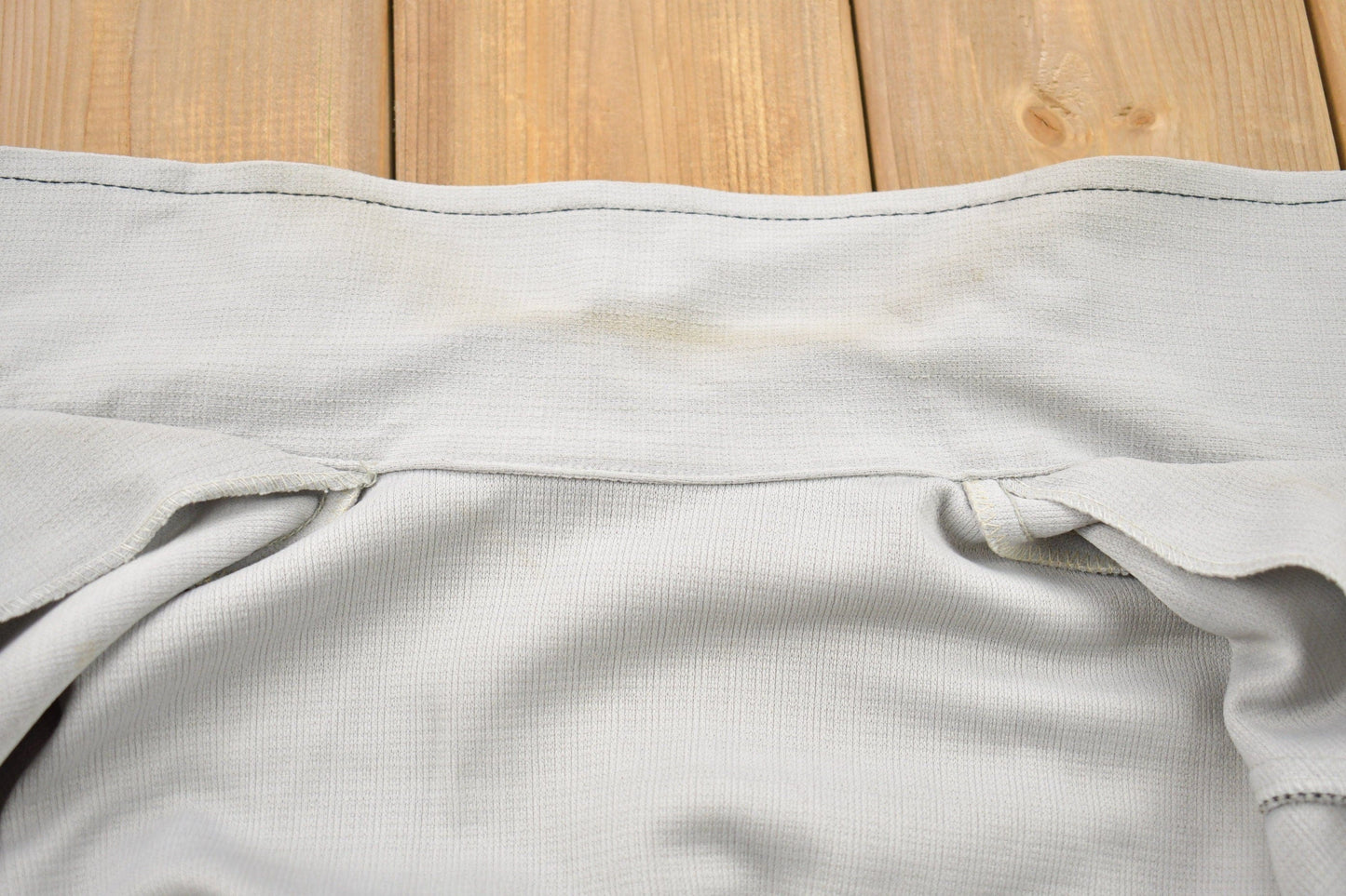 Vintage 1970s Blank Grey Button Up Shirt Men's S from propervintagecanada
