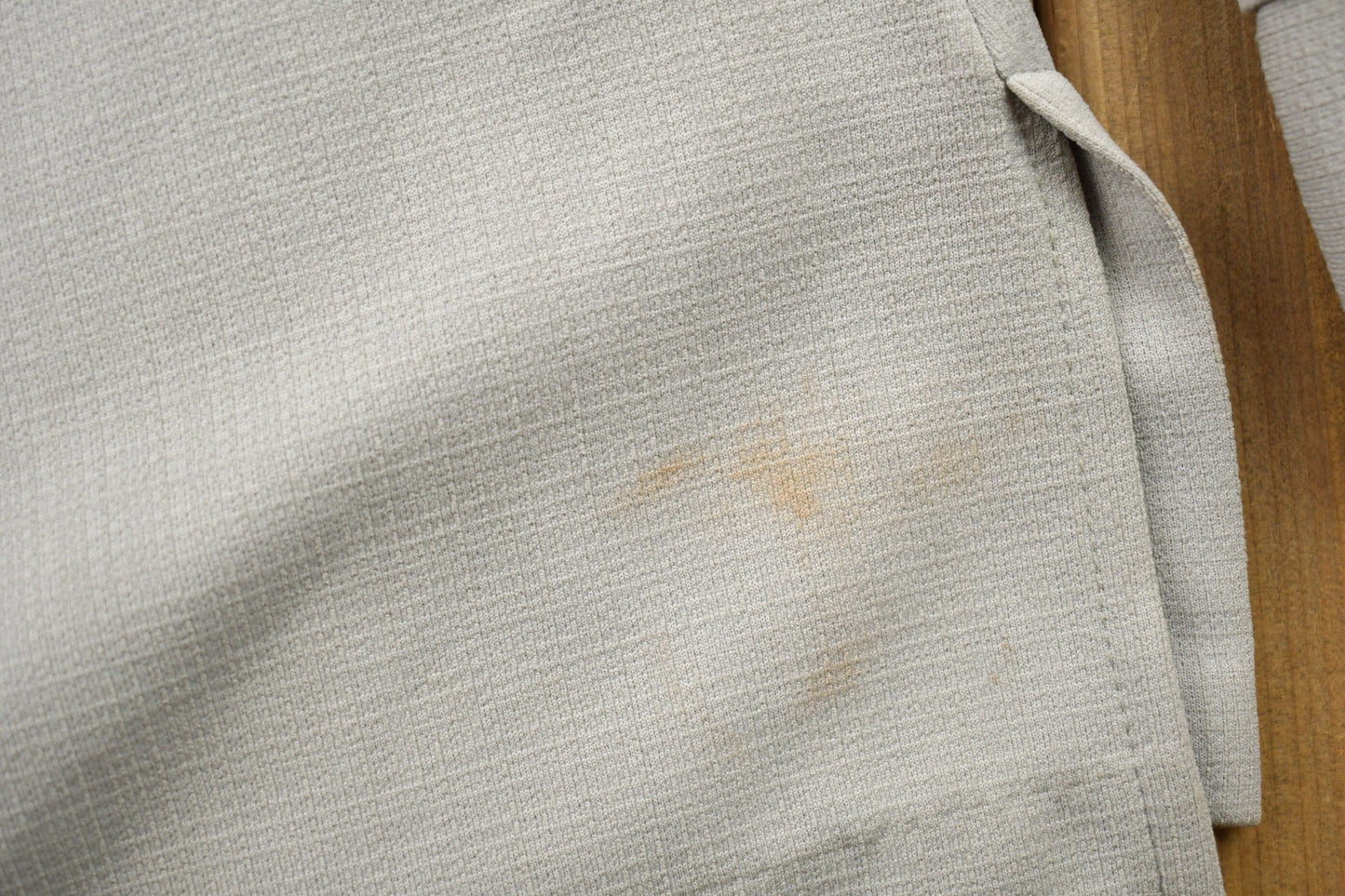 Vintage 1970s Blank Grey Button Up Shirt Men's S from propervintagecanada