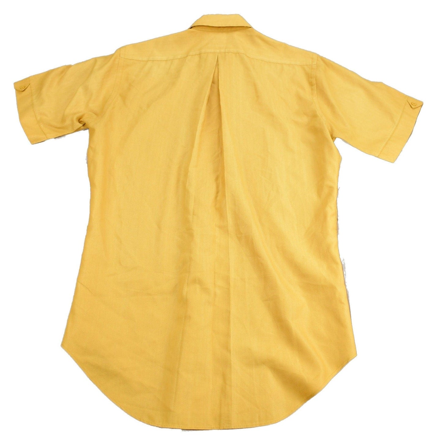 Vintage 1970s Blank Yellow Button Up ShirtMen's Medium from propervintagecanada