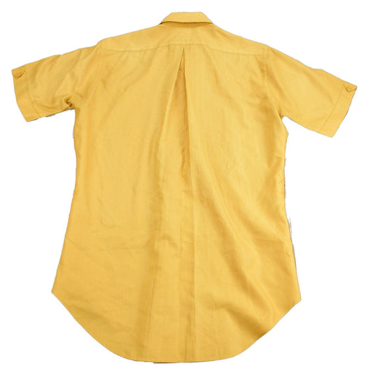 Vintage 1970s Blank Yellow Button Up ShirtMen's Medium from propervintagecanada