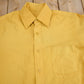 Vintage 1970s Blank Yellow Button Up ShirtMen's Medium from propervintagecanada