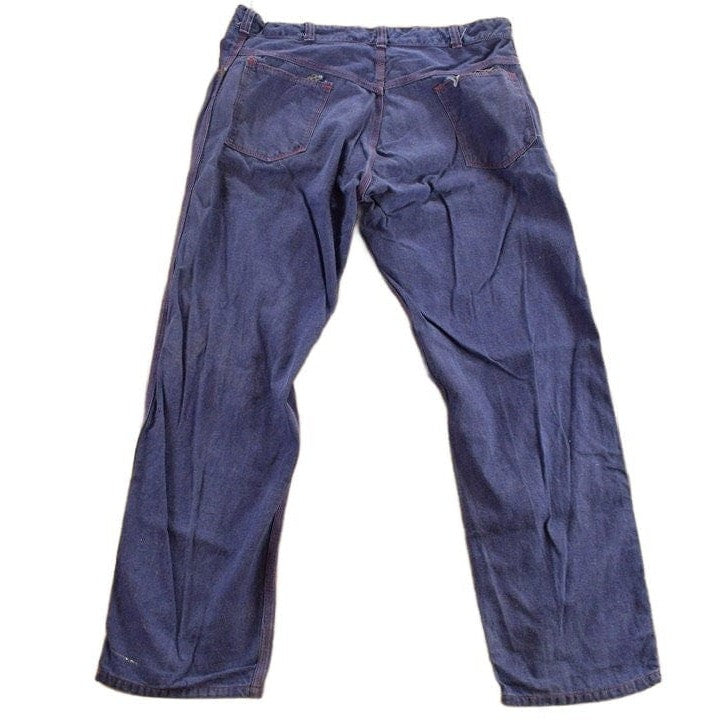 Vintage 1970s Blue Trouser Pants Men's 38 X 31 from propervintagecanada