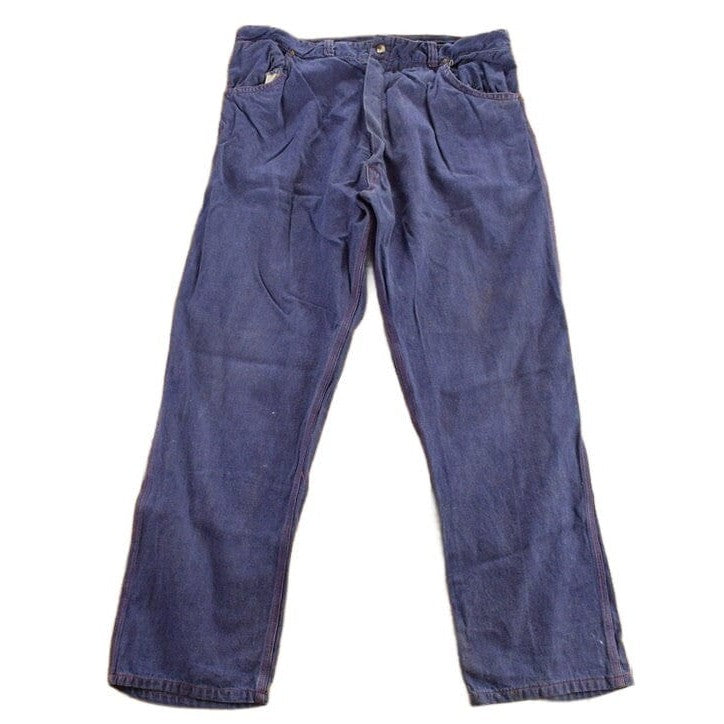 Vintage 1970s Blue Trouser Pants Men's 38 X 31 from propervintagecanada