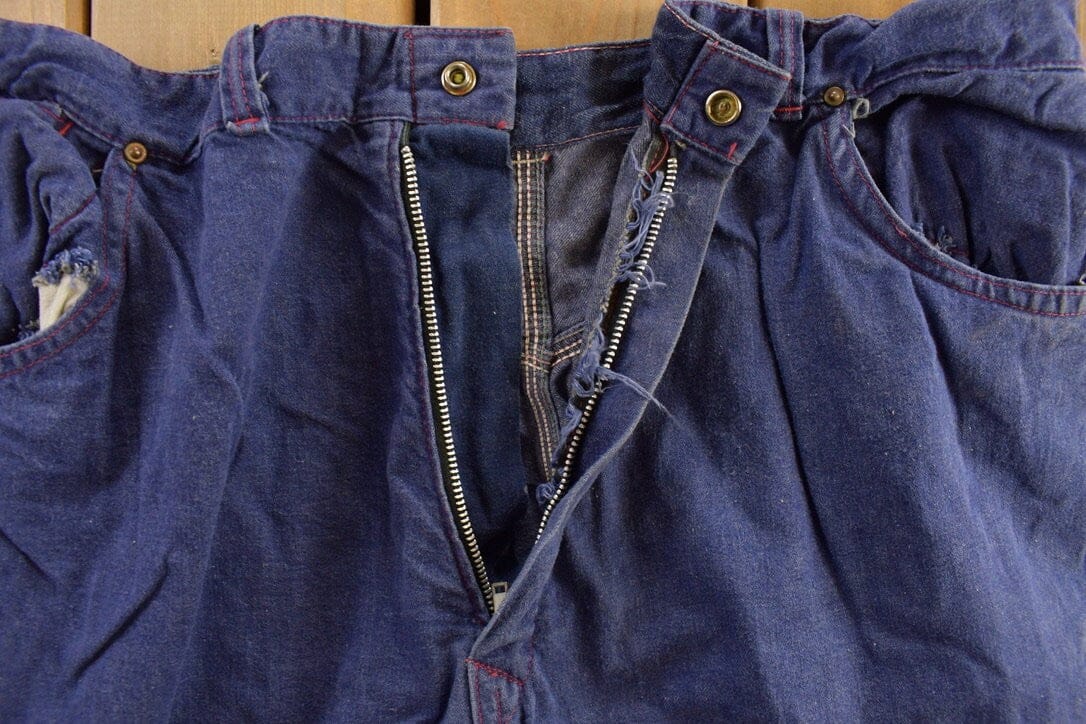 Vintage 1970s Blue Trouser Pants Men's 38 X 31 from propervintagecanada