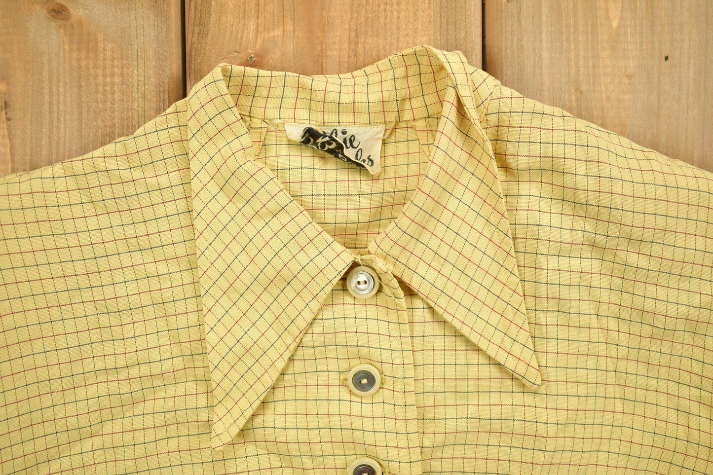 Vintage 1970s Bobbie Brooks Striped Yellow Button Up Shirt Men's XS from propervintagecanada