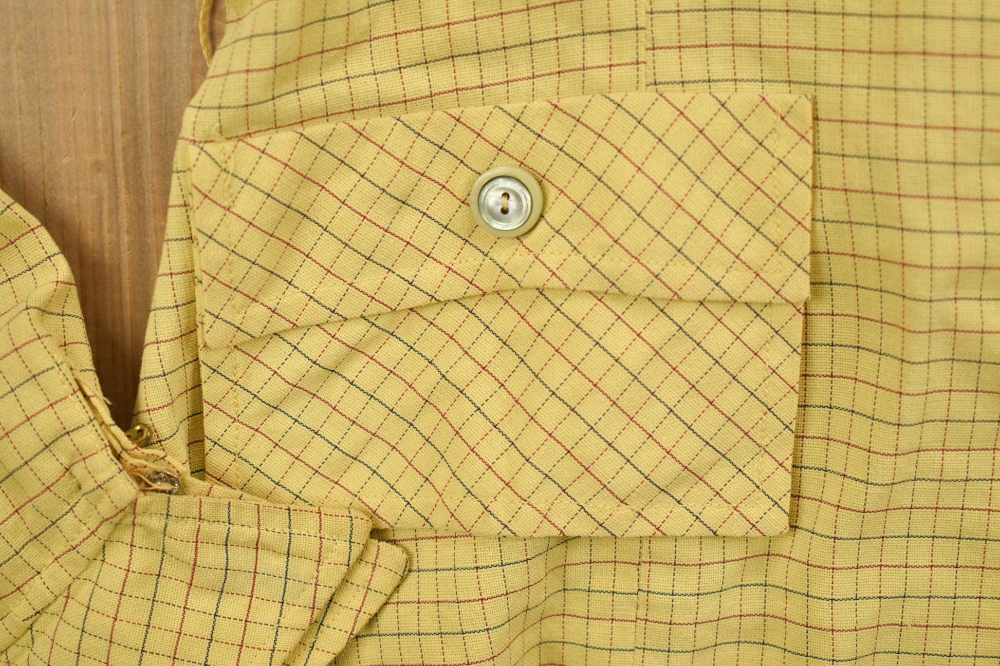 Vintage 1970s Bobbie Brooks Striped Yellow Button Up Shirt Men's XS from propervintagecanada