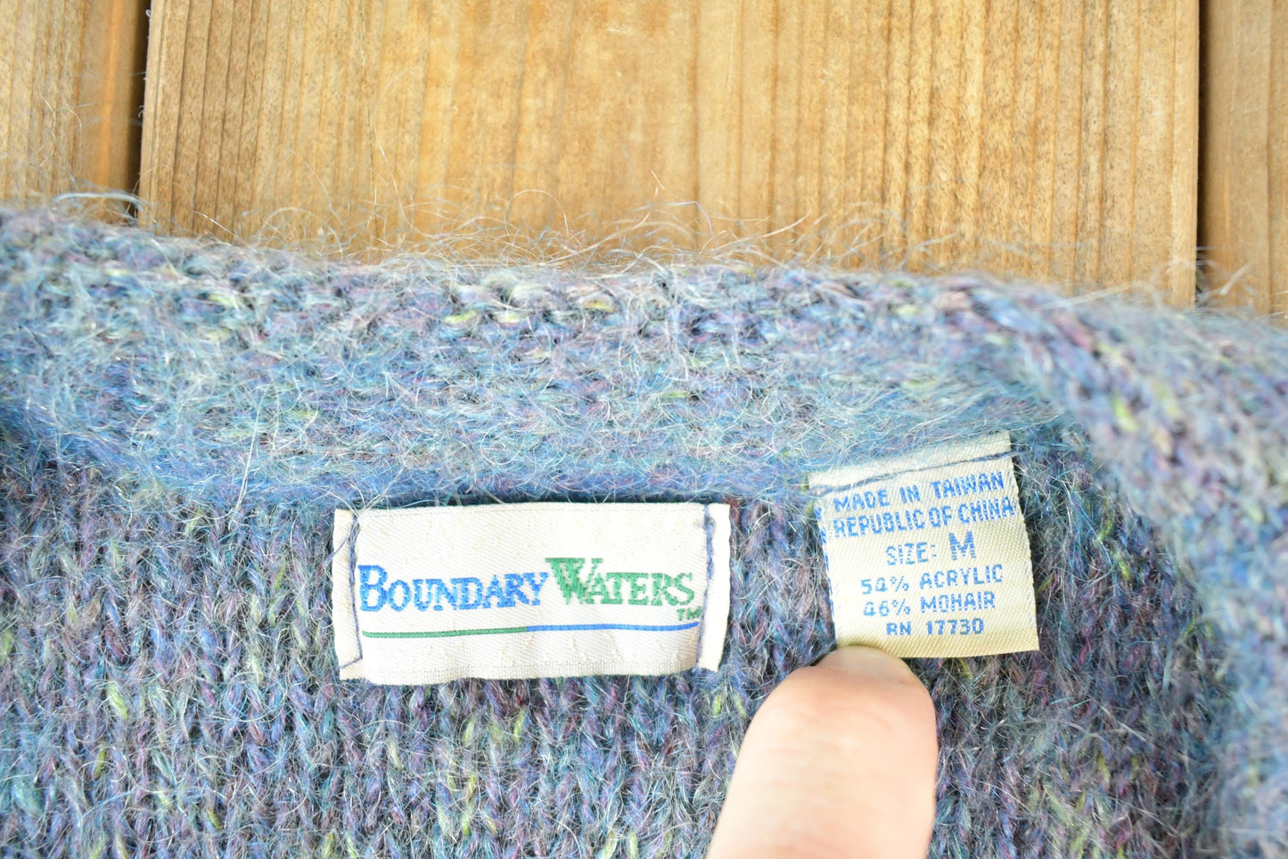 Vintage 1970s Boundary Waters Mohair Cable Knit Cardigan Sweater Mens M from propervintagecanada