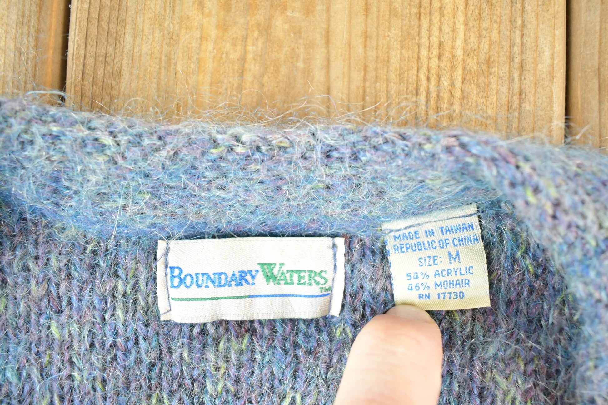 Vintage 1970s Boundary Waters Mohair Cable Knit Cardigan Sweater Mens M from propervintagecanada