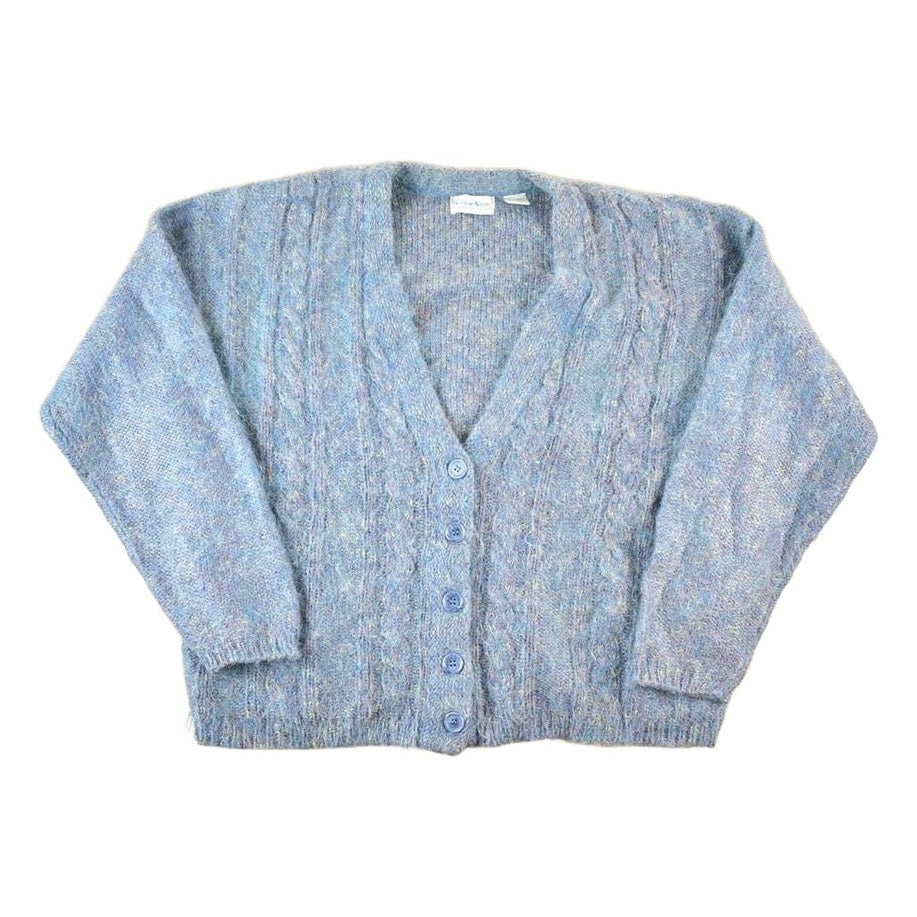 Vintage 1970s Boundary Waters Mohair Cable Knit Cardigan Sweater Mens M from propervintagecanada