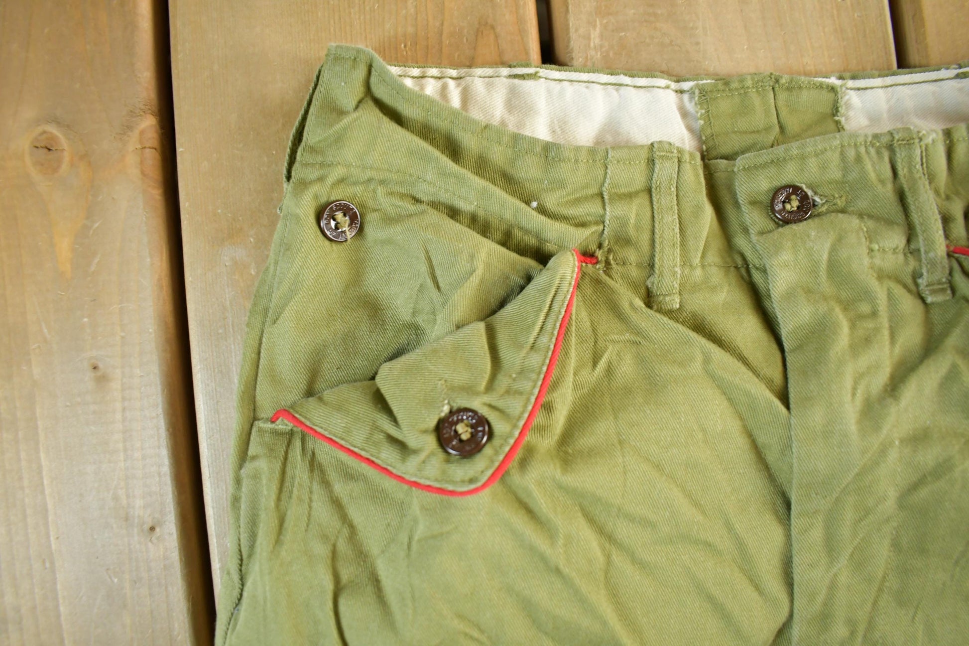 Vintage 1970s Boy Scouts Pants Youth Large 25 x 25 from propervintagecanada