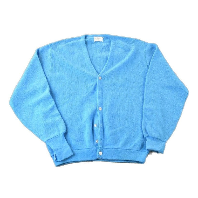 Vintage 1970s Brent Knit Perfect Mild Distress Cardigan Sweater Men's Large from propervintagecanada