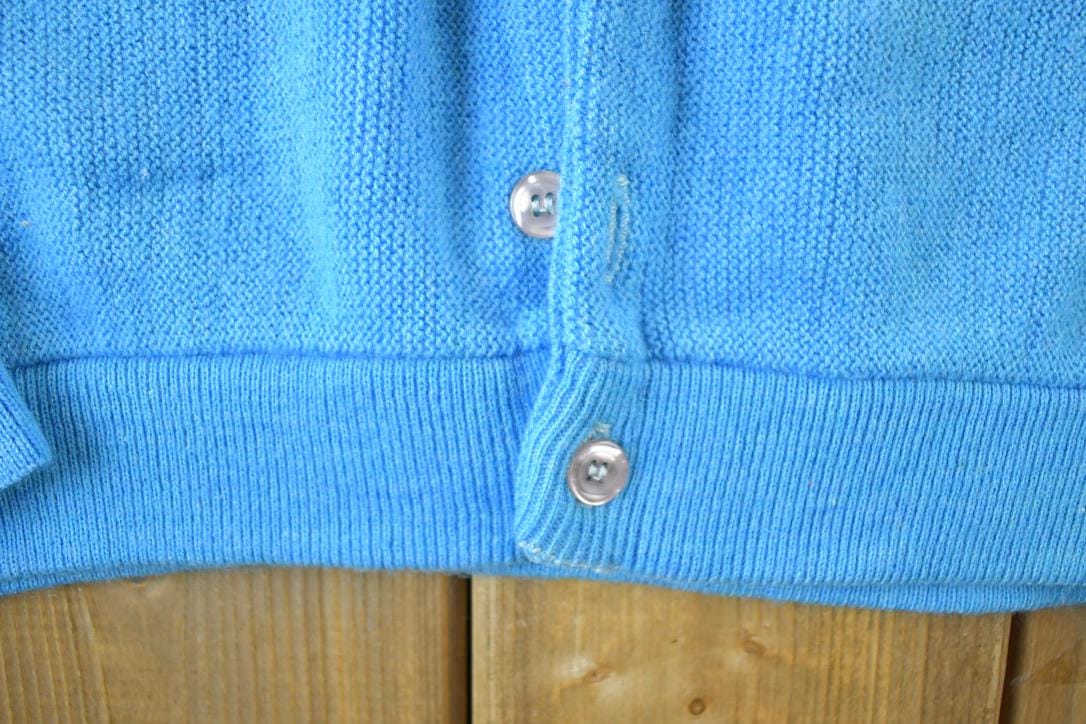Vintage 1970s Brent Knit Perfect Mild Distress Cardigan Sweater Men's Large from propervintagecanada