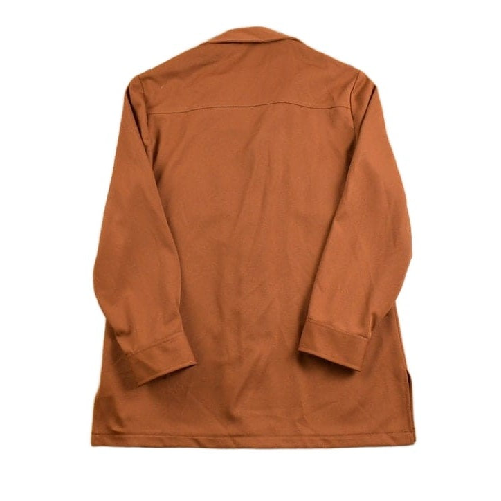 Vintage 1970s Brown Button Up Shirt Men's Large from propervintagecanada