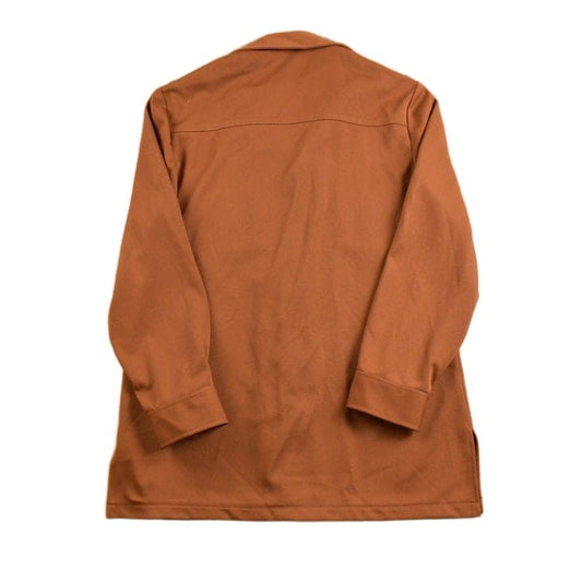 Vintage 1970s Brown Button Up Shirt Men's Large from propervintagecanada