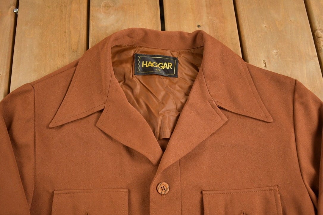 Vintage 1970s Brown Button Up Shirt Men's Large from propervintagecanada