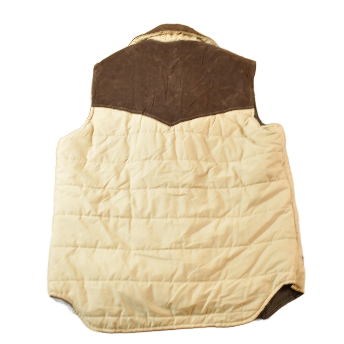Vintage 1970s Brown & Cream Multicolour Vest Men's M from propervintagecanada