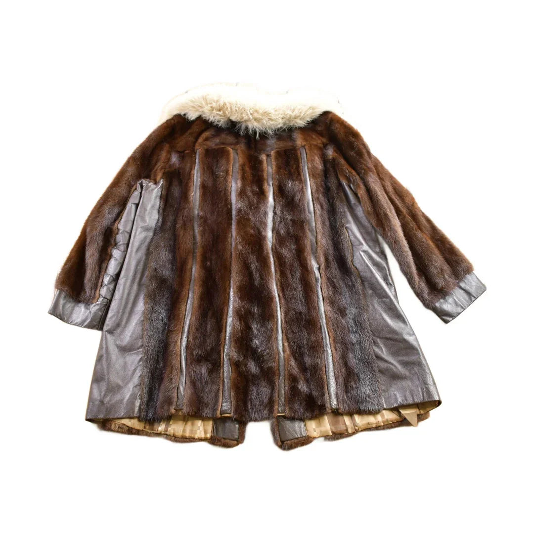 Vintage 1970s Brown Mink Fur Coat Men's Medium from propervintagecanada