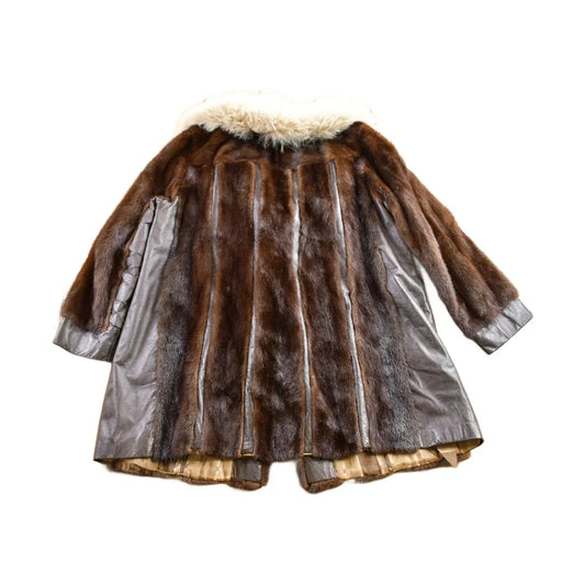 Vintage 1970s Brown Mink Fur Coat Men's Medium from propervintagecanada