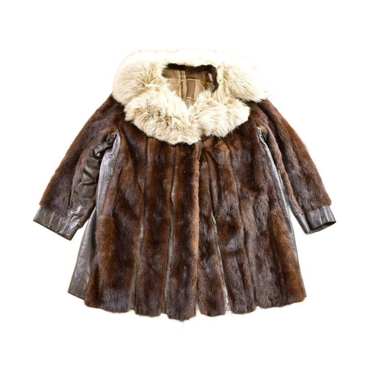 Vintage 1970s Brown Mink Fur Coat Men's Medium from propervintagecanada