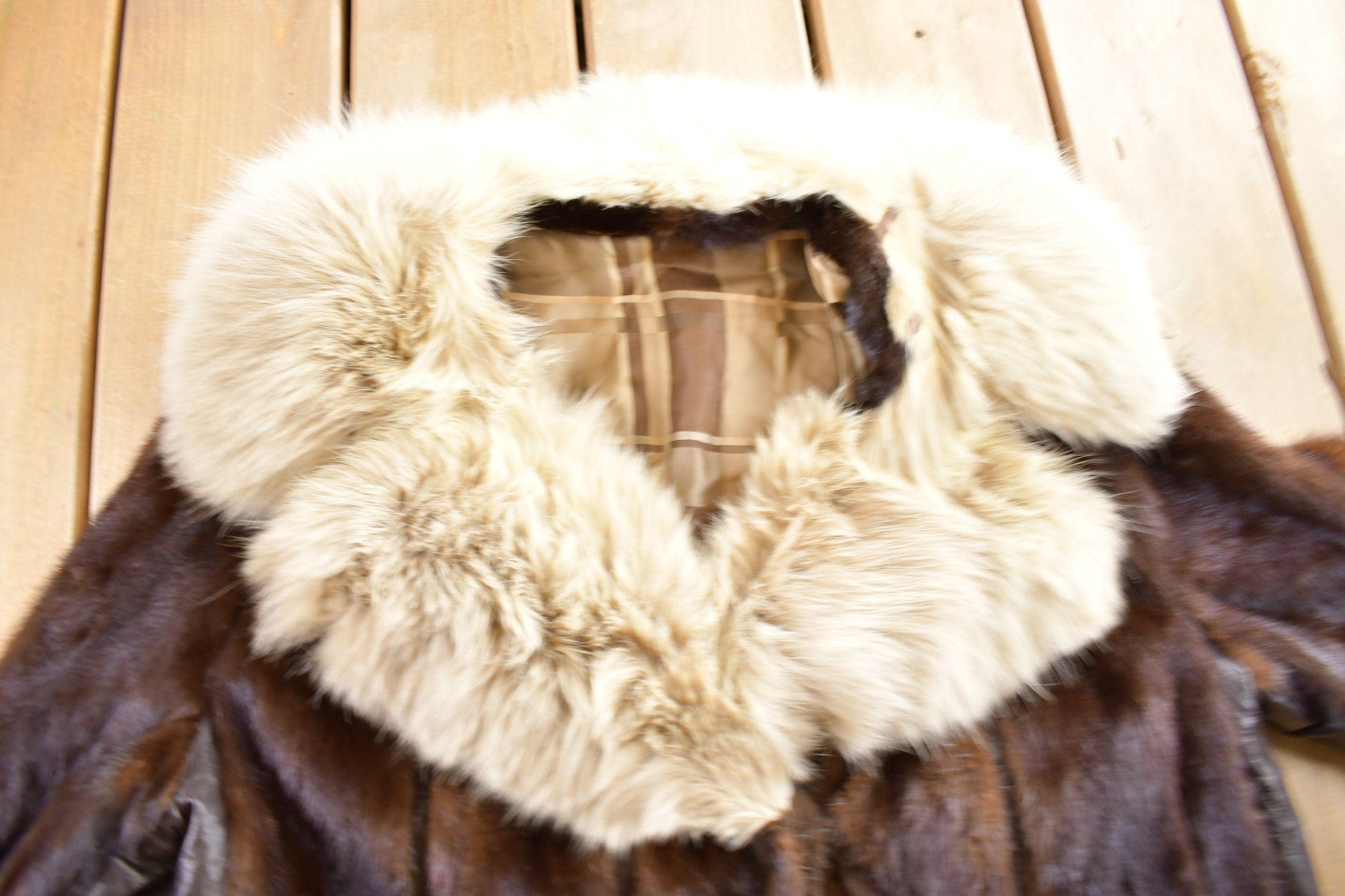 Vintage 1970s Brown Mink Fur Coat Men's Medium from propervintagecanada