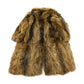 Vintage 1970s Brown Racoon Fur Plaid Lined Coat Men's Large from propervintagecanada