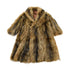 Vintage 1970s Brown Racoon Fur Plaid Lined Coat Men&