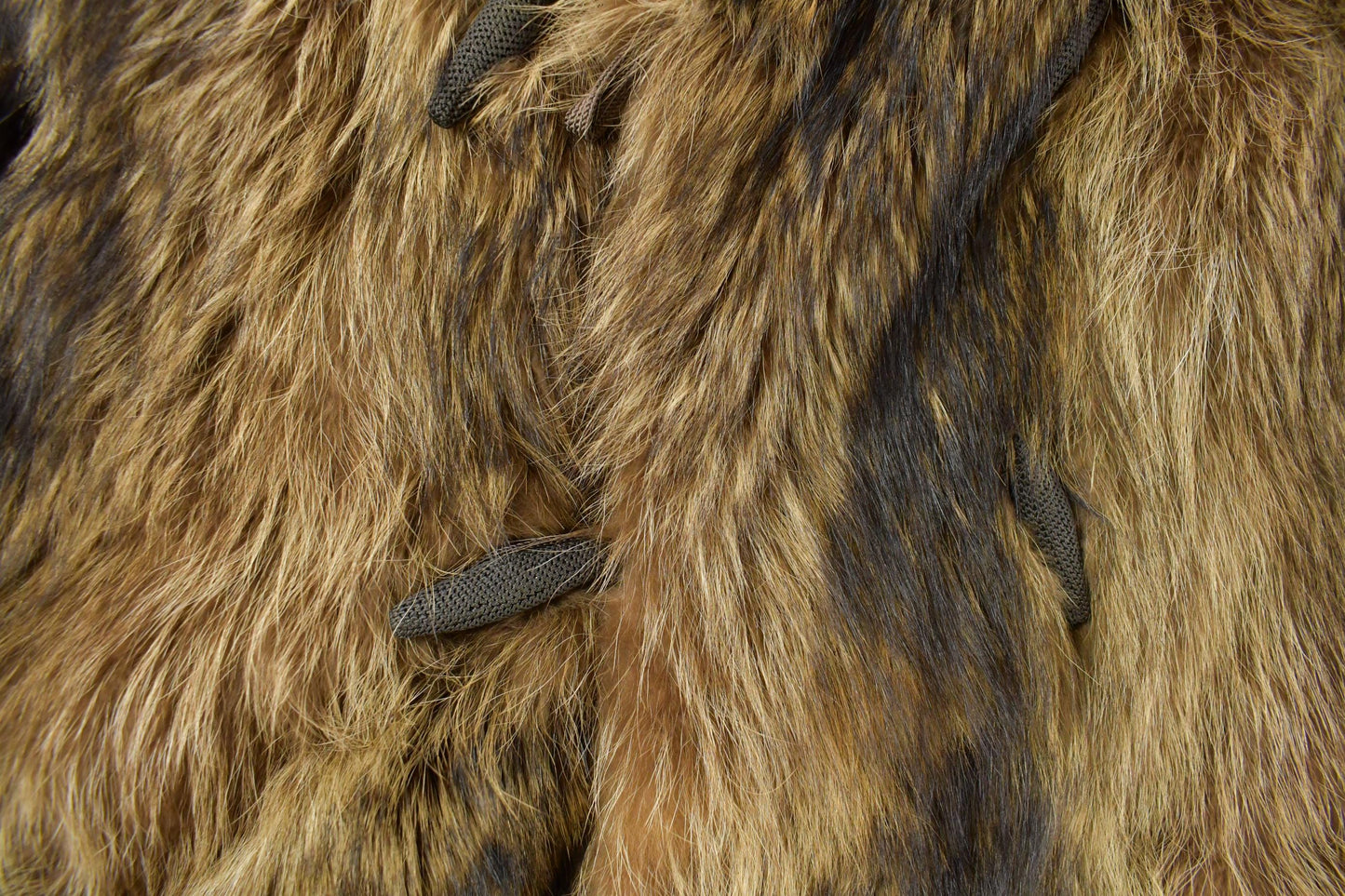 Vintage 1970s Brown Racoon Fur Plaid Lined Coat Men's Large from propervintagecanada