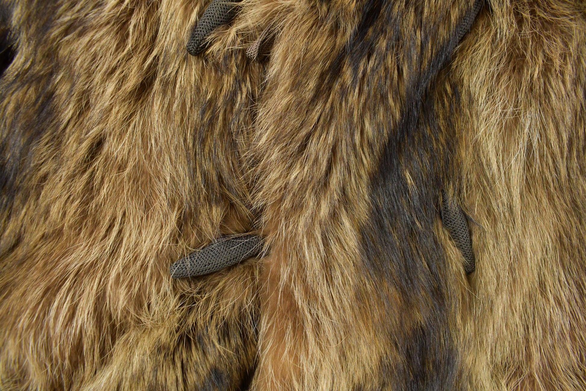 Vintage 1970s Brown Racoon Fur Plaid Lined Coat Men's Large from propervintagecanada