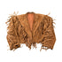 Vintage 1970s Brown Suede Fringe Leather Jacket from propervintagecanada