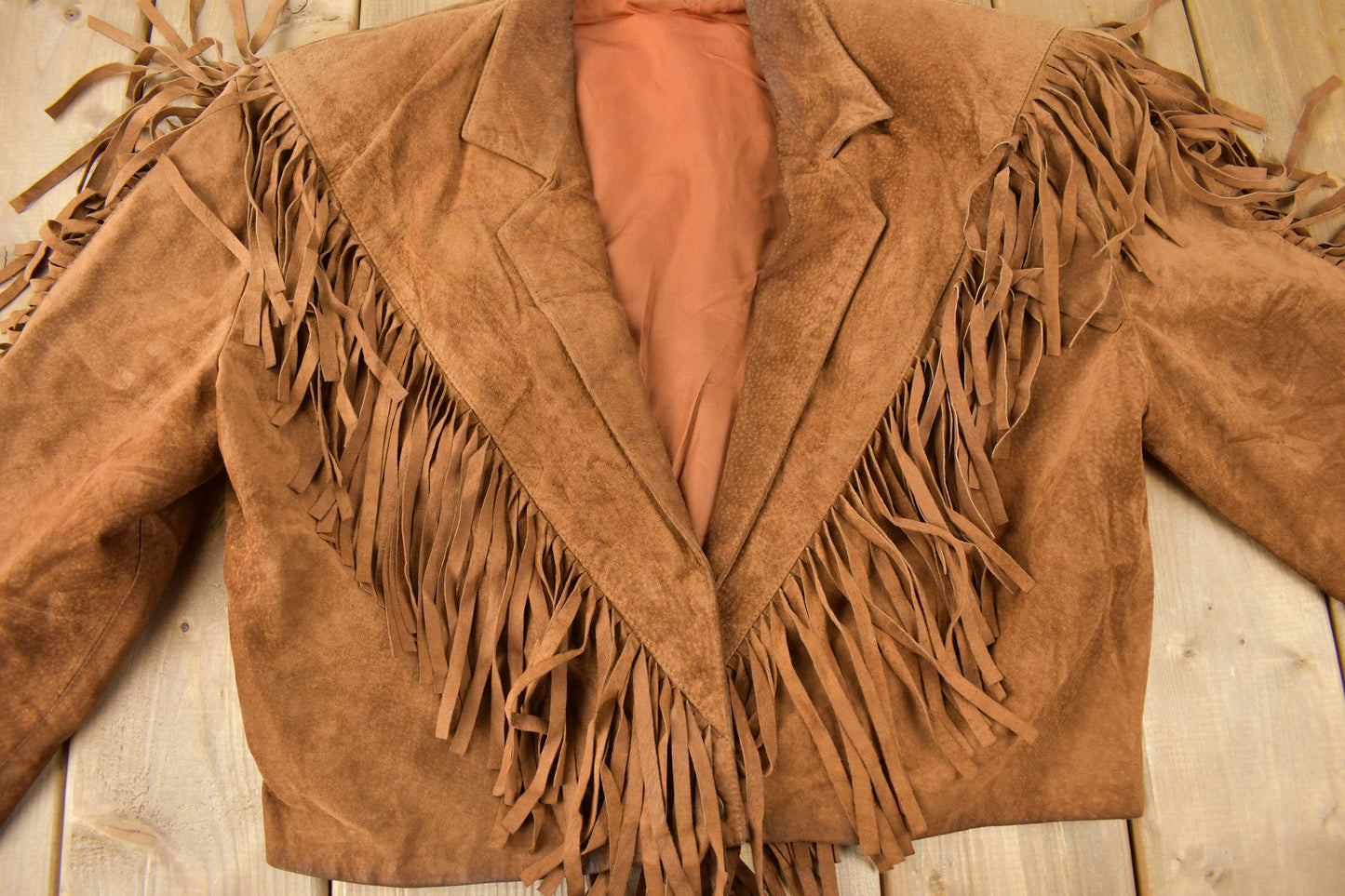 Vintage 1970s Brown Suede Fringe Leather Jacket from propervintagecanada