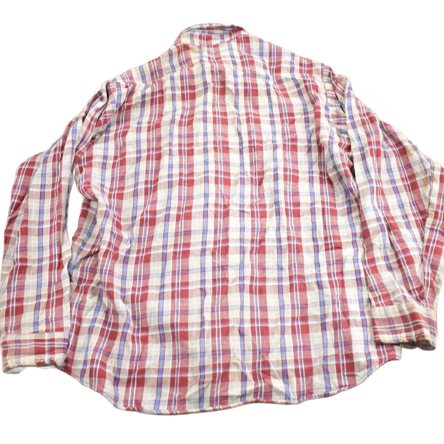 Vintage 1970s Buckeye Plaid Flannel Button Up Shirt Men's XL from propervintagecanada