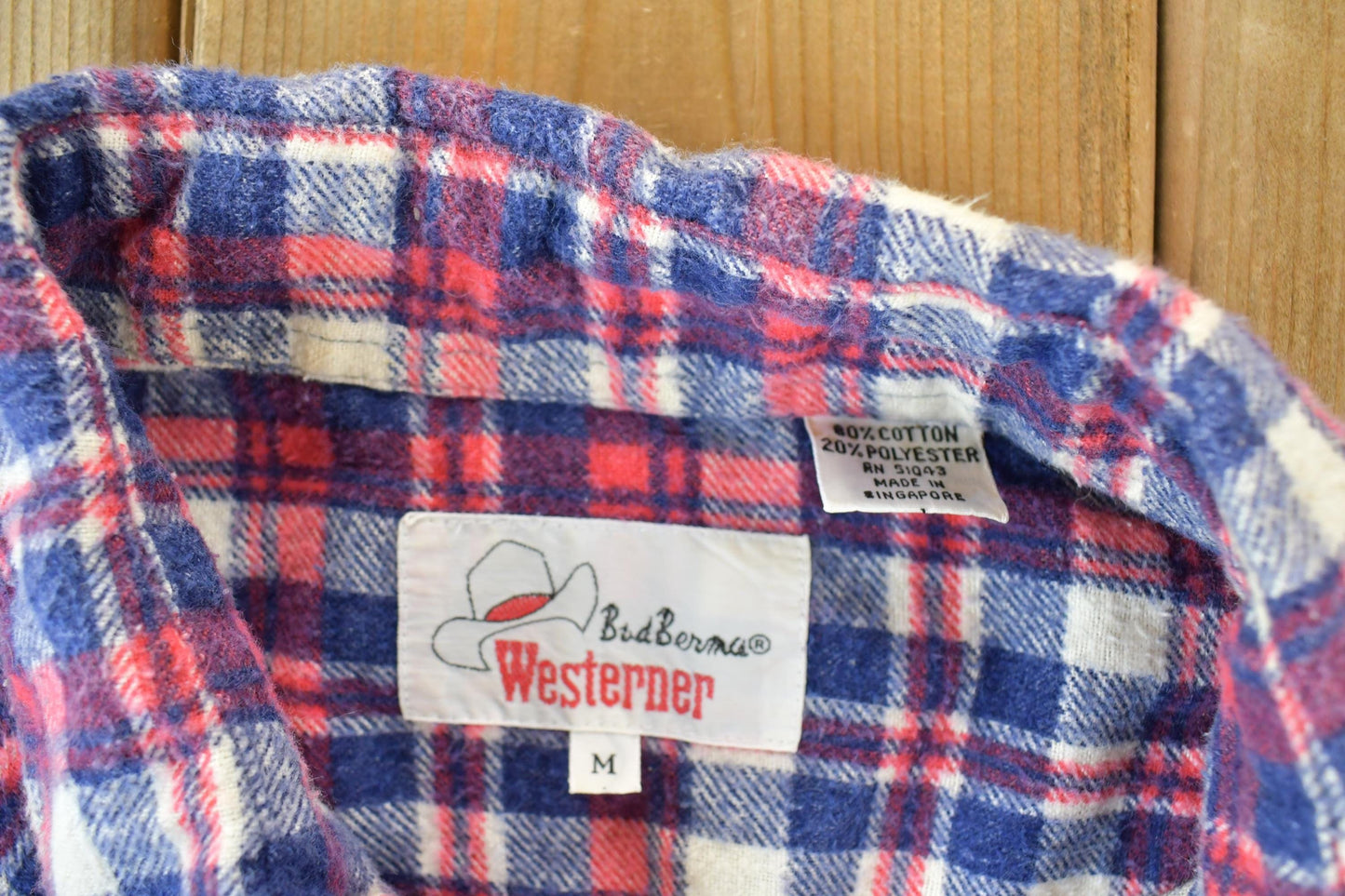 Vintage 1970s Bud Berma Westerner Button Up Shirt / Vintage Flannel / Plaid Button Up / Cowboy Shirt / Preppy Button Up from propervintagecanada