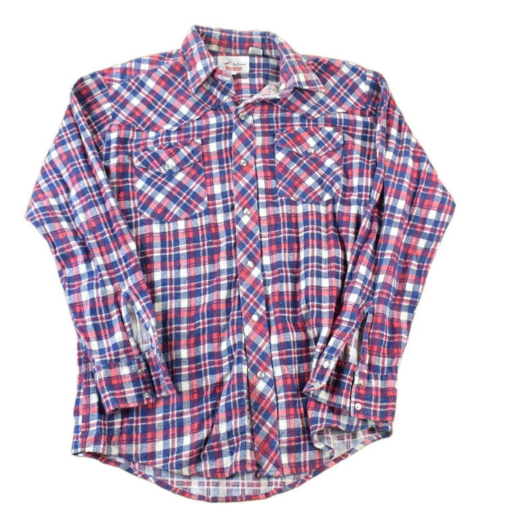 Vintage 1970s Bud Berma Westerner Button Up Shirt / Vintage Flannel / Plaid Button Up / Cowboy Shirt / Preppy Button Up from propervintagecanada