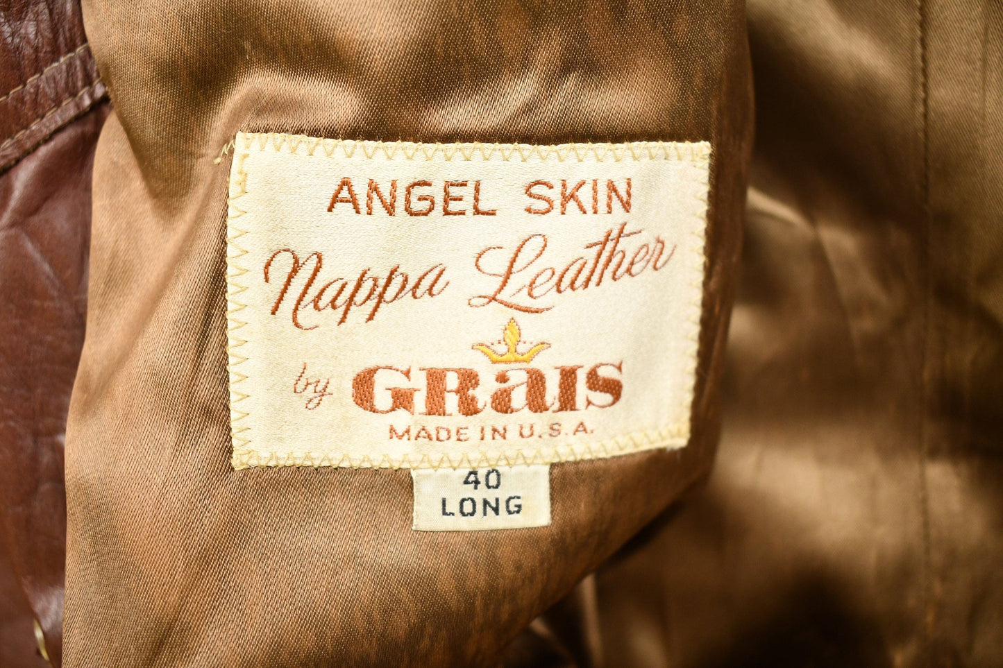 Vintage 1970s Burnt Orange Full Length Angel Skin Nappa Leather Trench Coat Men's Medium